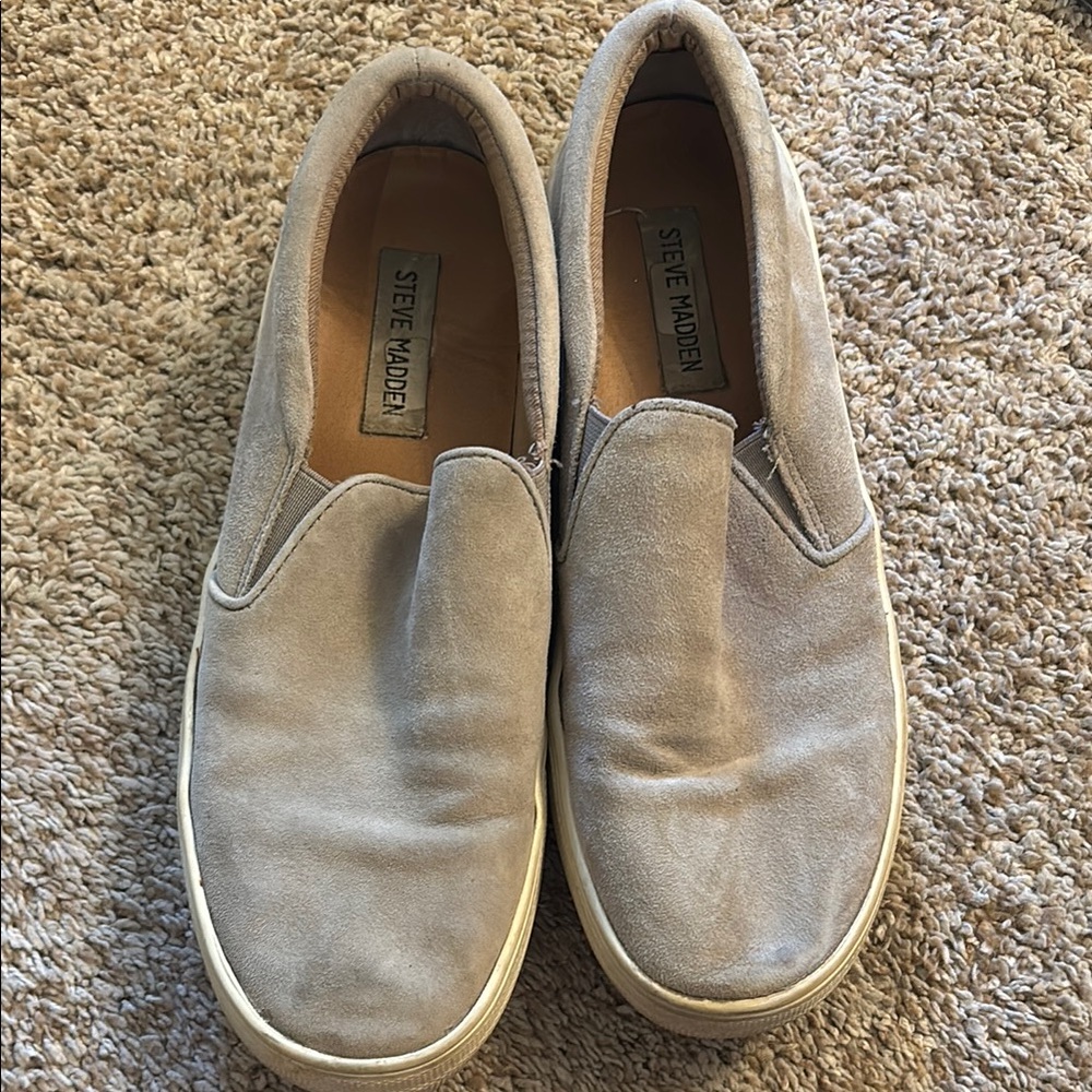 Steve Madden Tan Loafers Slip-On Shoes